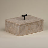 Travertine Box with Lid