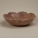 Small Scalloped Travertine Bowl