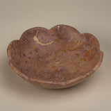 Small Scalloped Travertine Bowl