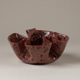 Handmade Ceramic Blossom Bowl in Peppered Plum