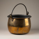 Large Copper Cauldron with Handle, late 19th Century