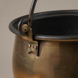 Large Copper Cauldron with Handle, late 19th Century