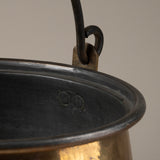 Large Copper Cauldron with Handle, late 19th Century