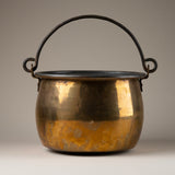 Large Copper Cauldron with Handle, late 19th Century
