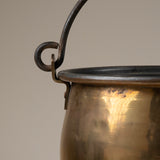 Large Copper Cauldron with Handle, late 19th Century