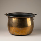 Large Copper Cauldron with Handle, late 19th Century