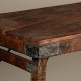 Narrow Folding Table from Reclaimed Wood