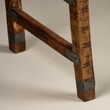 Narrow Folding Table from Reclaimed Wood