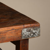Narrow Folding Table from Reclaimed Wood