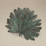 Gunnera Leaf Sculpture with Patinaed Copper Finish
