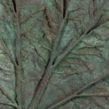 Gunnera Leaf Sculpture with Patinaed Copper Finish