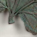 Gunnera Leaf Sculpture with Patinaed Copper Finish