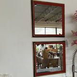 Red Vintage Frame with new mirror
