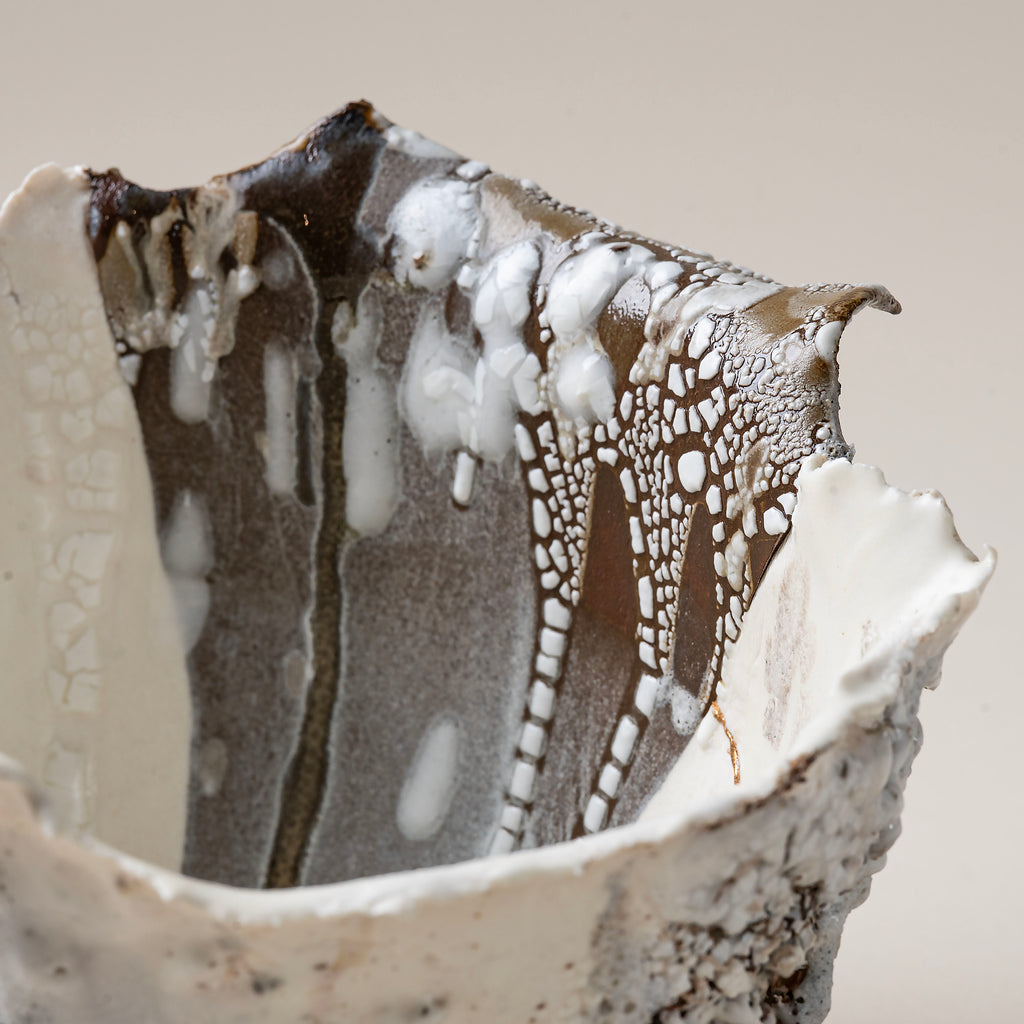 Tall Unique Ceramic Bowl by British Ceramic Artist Amanda Coldridge
