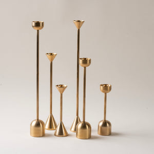 8" Small Solid BrassDome Candle Holder