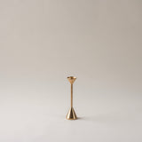 8" Small Solid Brass Cone Candle Holder