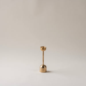 8" Small Solid BrassDome Candle Holder