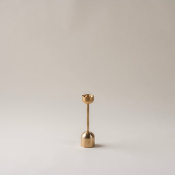8" Small Solid BrassDome Candle Holder