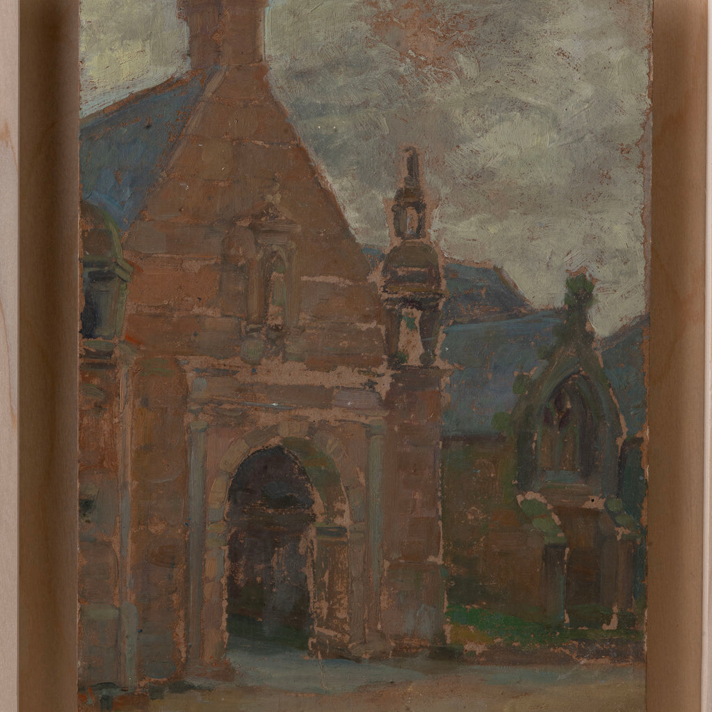 Early-20th Century Impressionist Sketch of the Stone Vaults