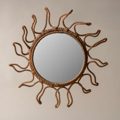 Vintage Round Rope Mirror