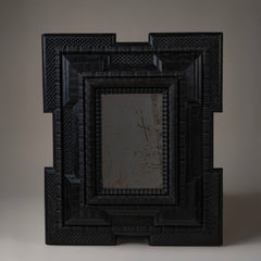 19th C. Ebonized Frame with Old Mirror