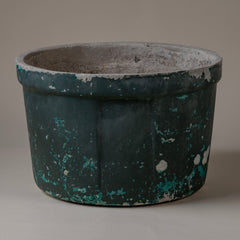 Vintage Green Concrete Planter, France, 1900's