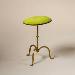 Petite Metal Stool Featuring a Lime Green Seat