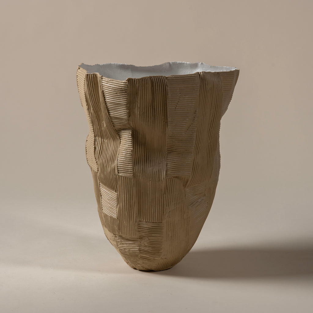 Gigante Tall Bowl in Beige