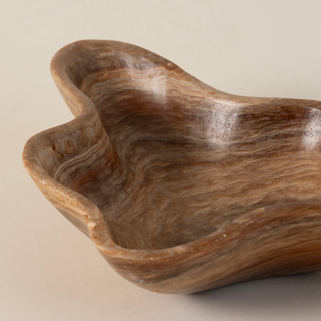 Matte Rustic Freeform Onyx Bowl