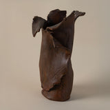 Handmade Ceramic Vase with Patinaed Iron Finish