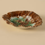 Vintage Majolica Leaf Dish