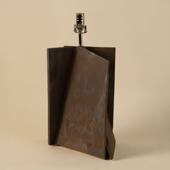 Handmade Ceramic Lamp in a Rust Finish