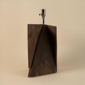 Handmade Ceramic Lamp in a Rust Finish