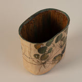 Charming Vintage Decoupage Waste Basket