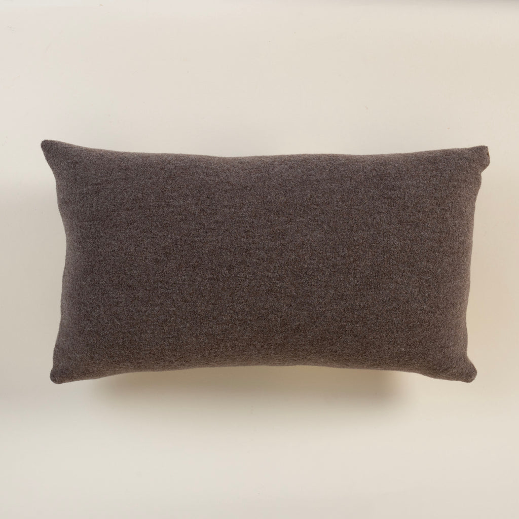 Large Lumbar Pillow with Embroidered Tile