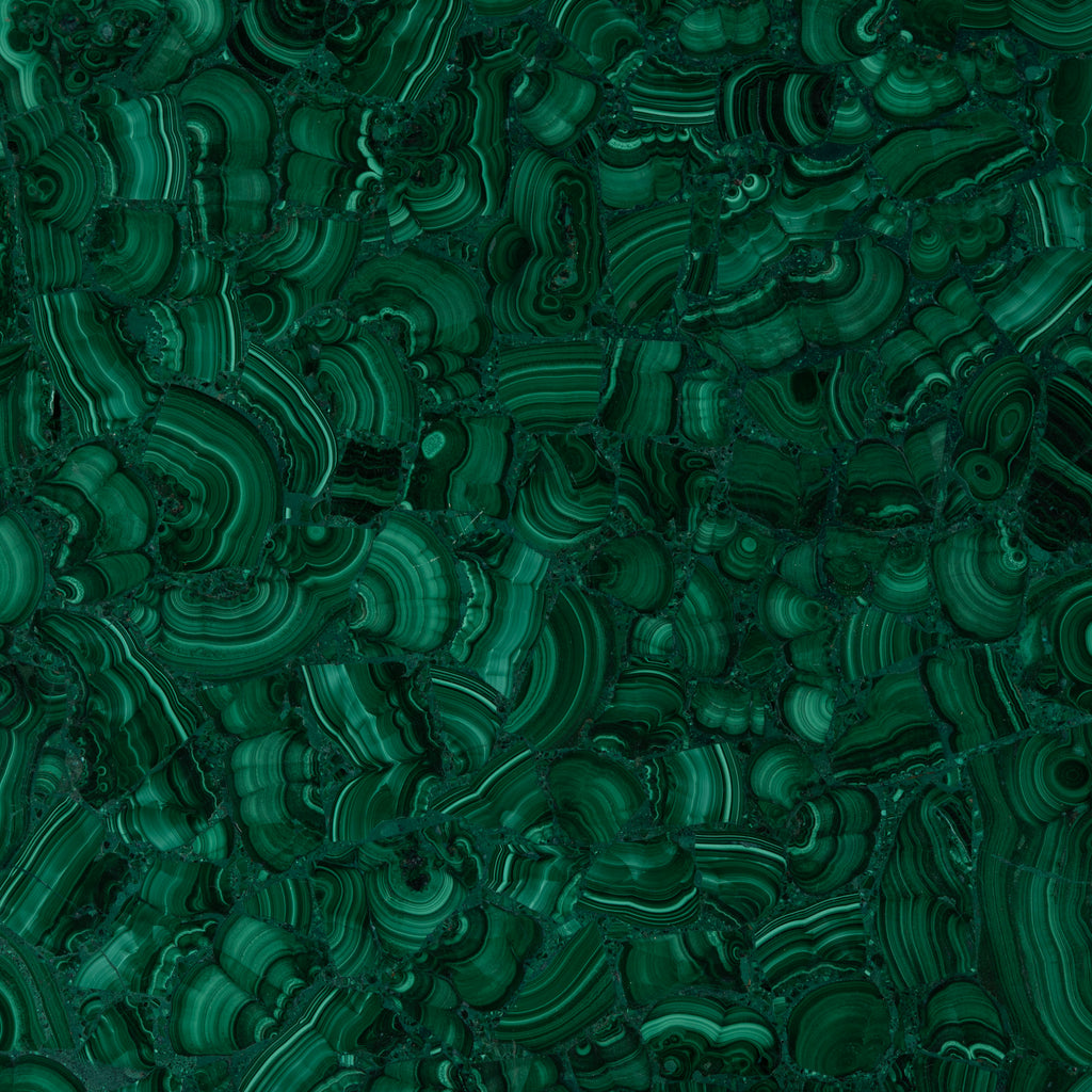 Vintage Malachite inset in Custom Steel Base