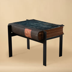 Custom Steel Table with Book Top