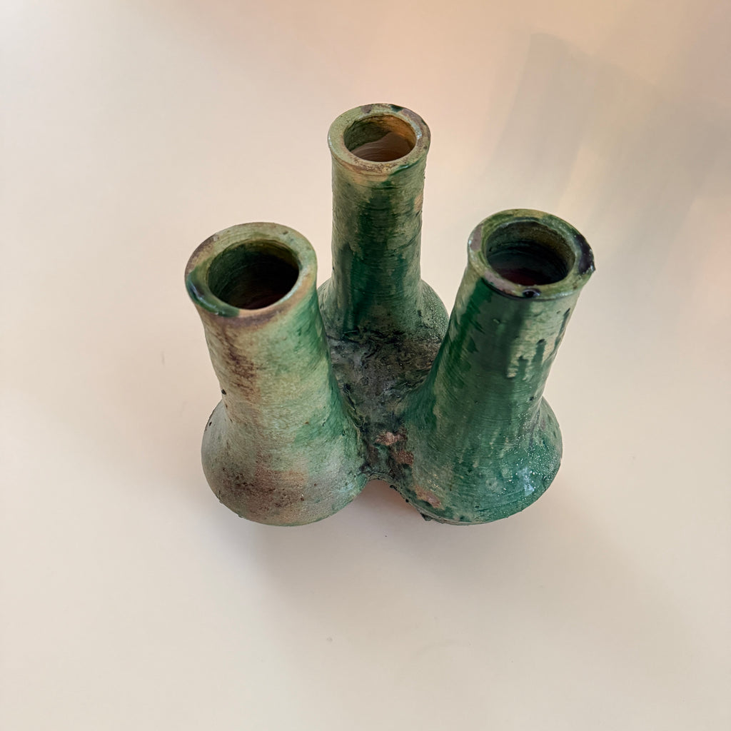 Azura Tamegrout Trio Vase in Green