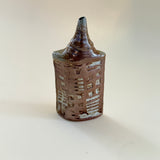 Patterned Ceramic Flask Vase