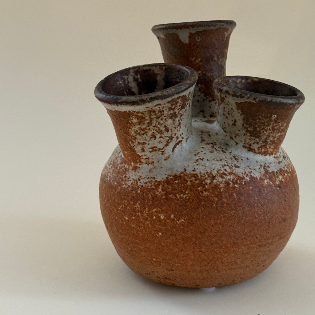 Three Spout Ceramic Vase