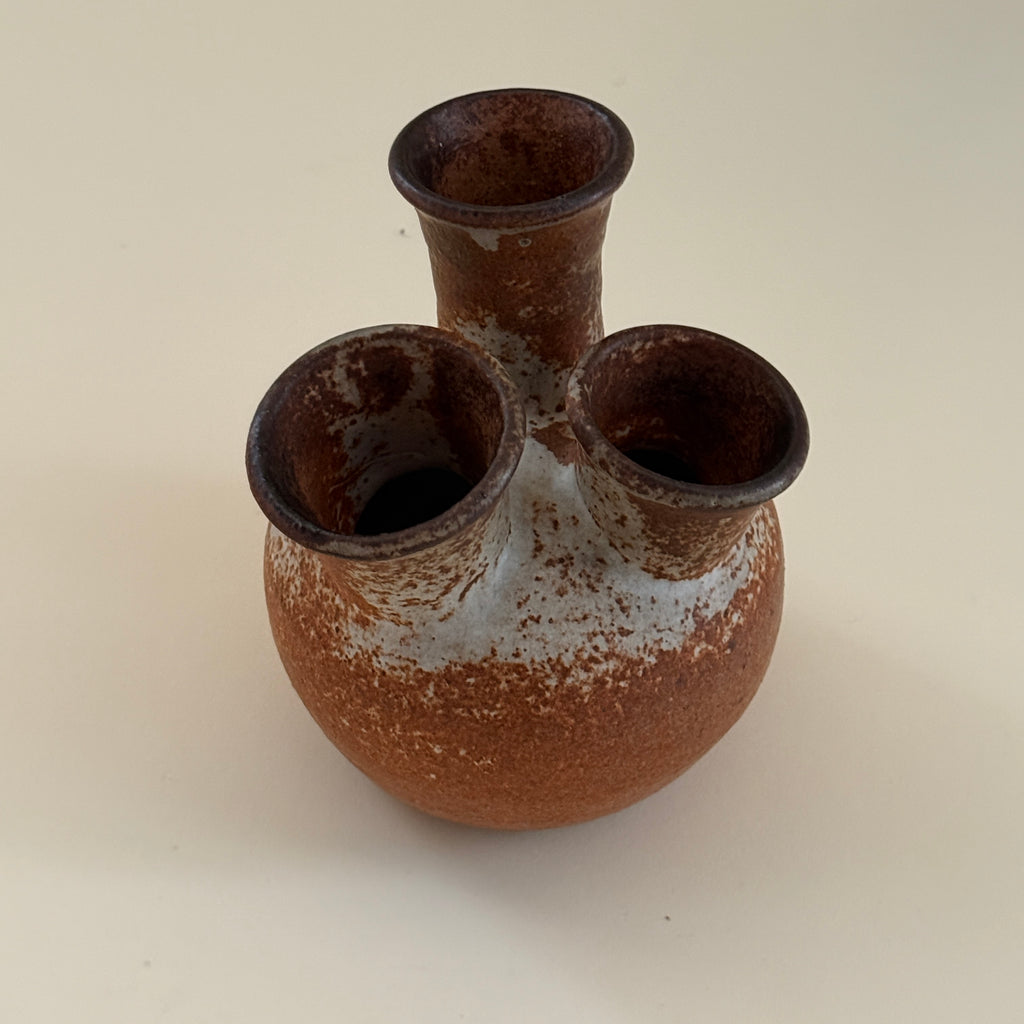 Three Spout Ceramic Vase