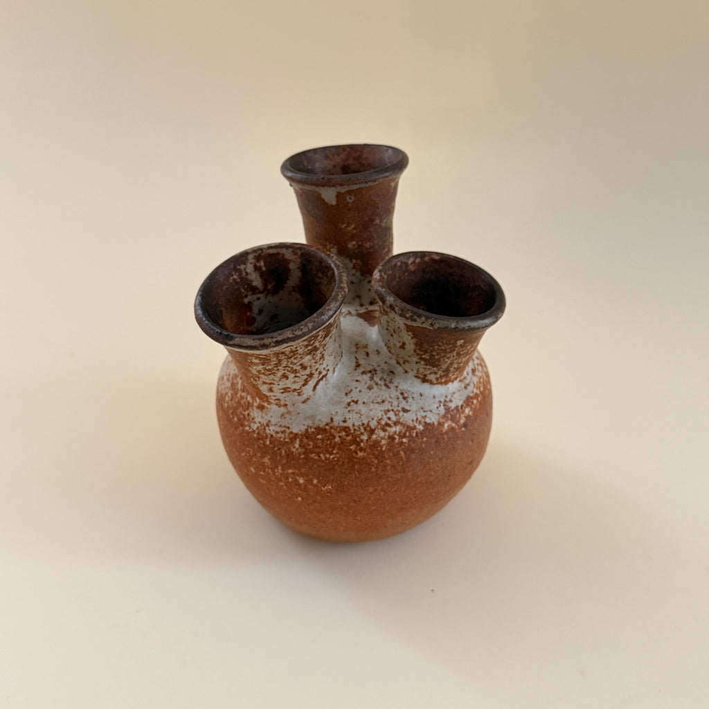 Three Spout Ceramic Vase