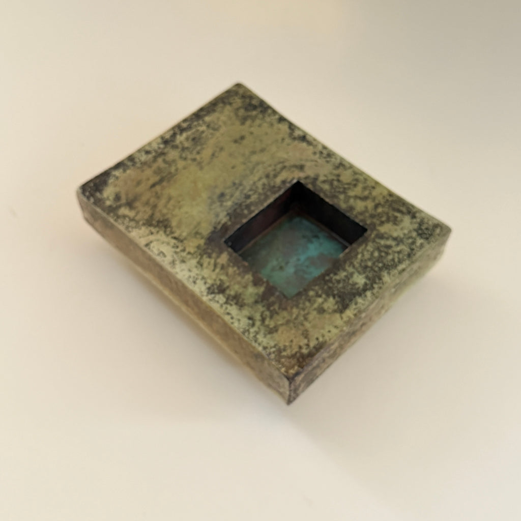 Vintage Green Rectangular Pottery