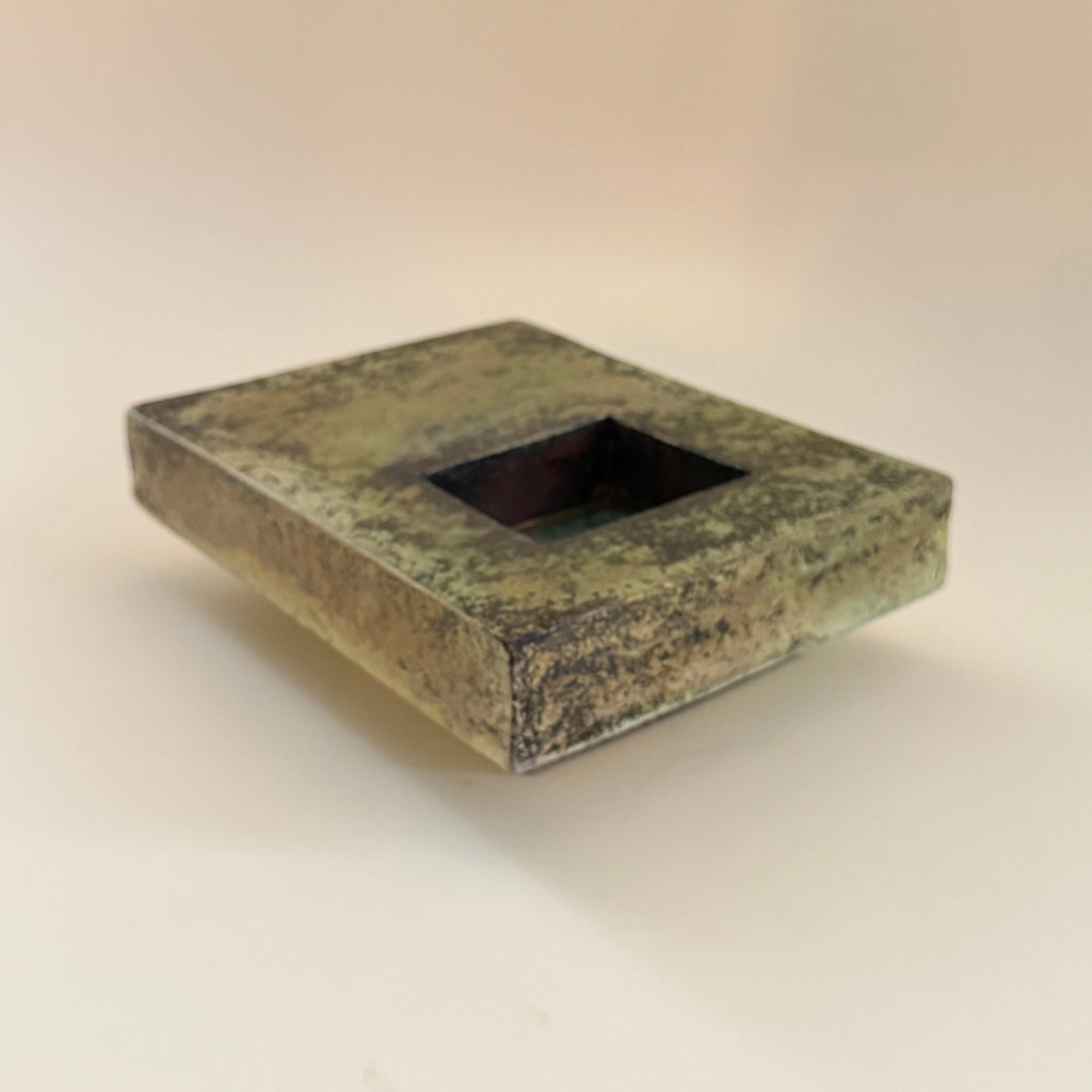 Vintage Green Rectangular Pottery