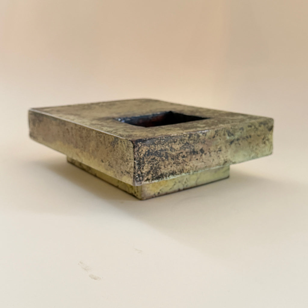 Vintage Green Rectangular Pottery
