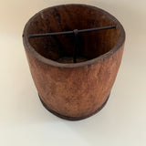 Large Wooden Measuring Bucket