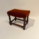 Petite Mahogany Stool with Twisted Legs