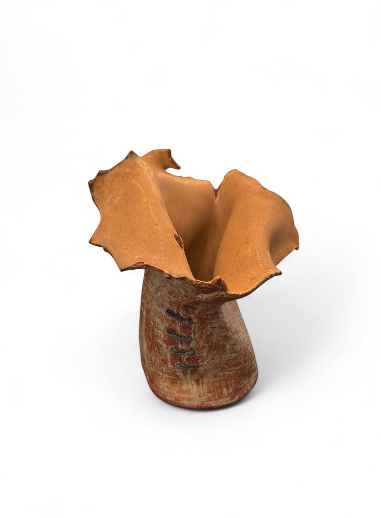 Handmade Vase with Industrial Stitching