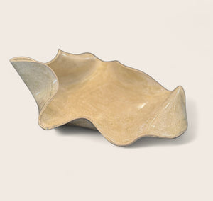 Handmade Wave Tray in Micro Pearl, Made by Local Houston Artist