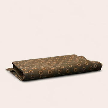 The House of Lyria Indigo Linen Table Cloth with Pattern, Made in Italy